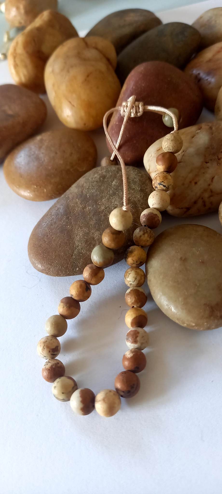 Χειροποίητο αντρικό βραχιόλι με ημιπολύτιμες πέτρες