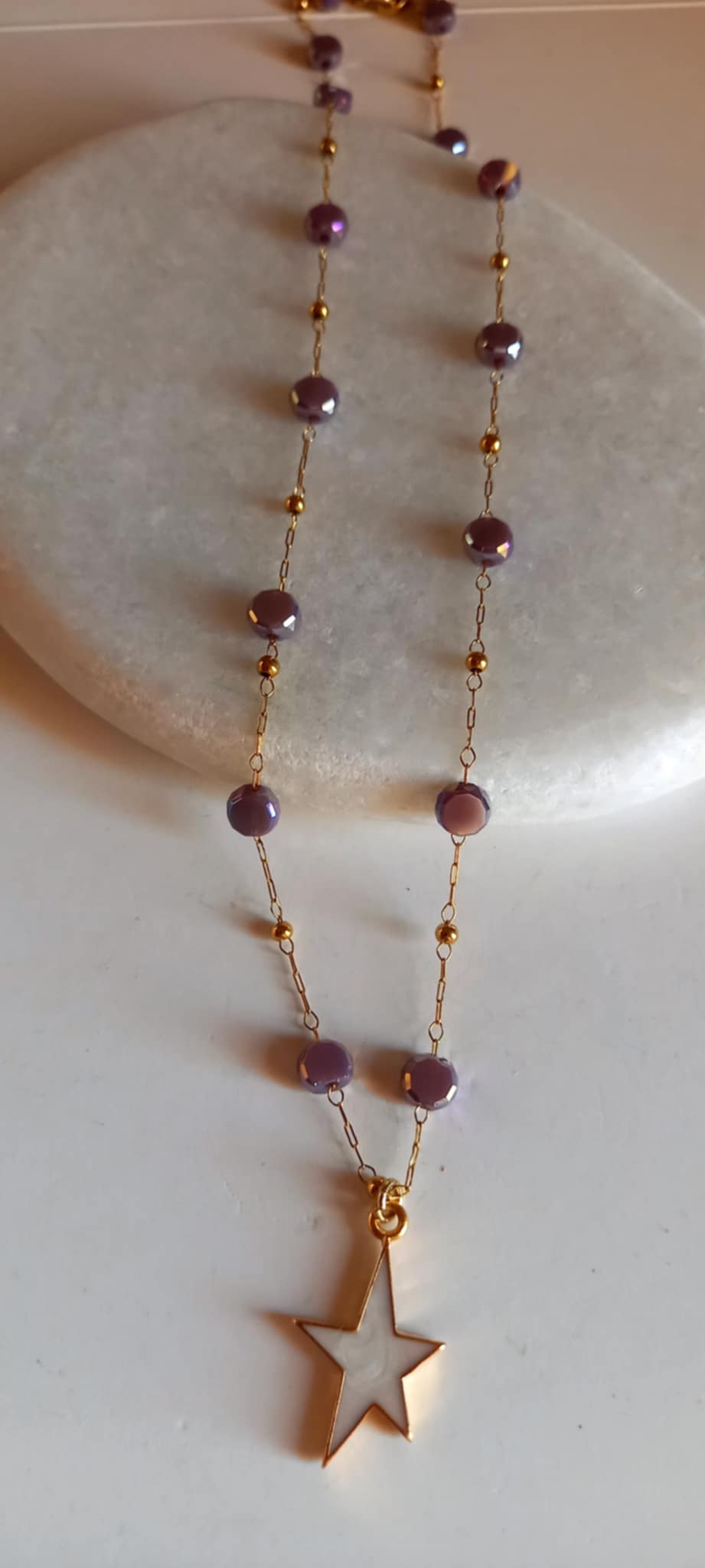 Κολιέ - ροζάριο με μοτίφ αστέρι