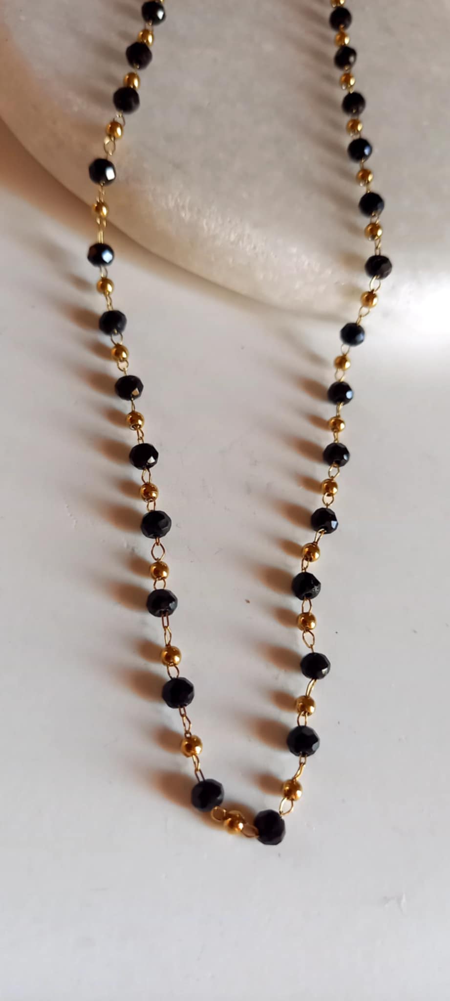 Κολιέ - ροζάριο από ατσάλι