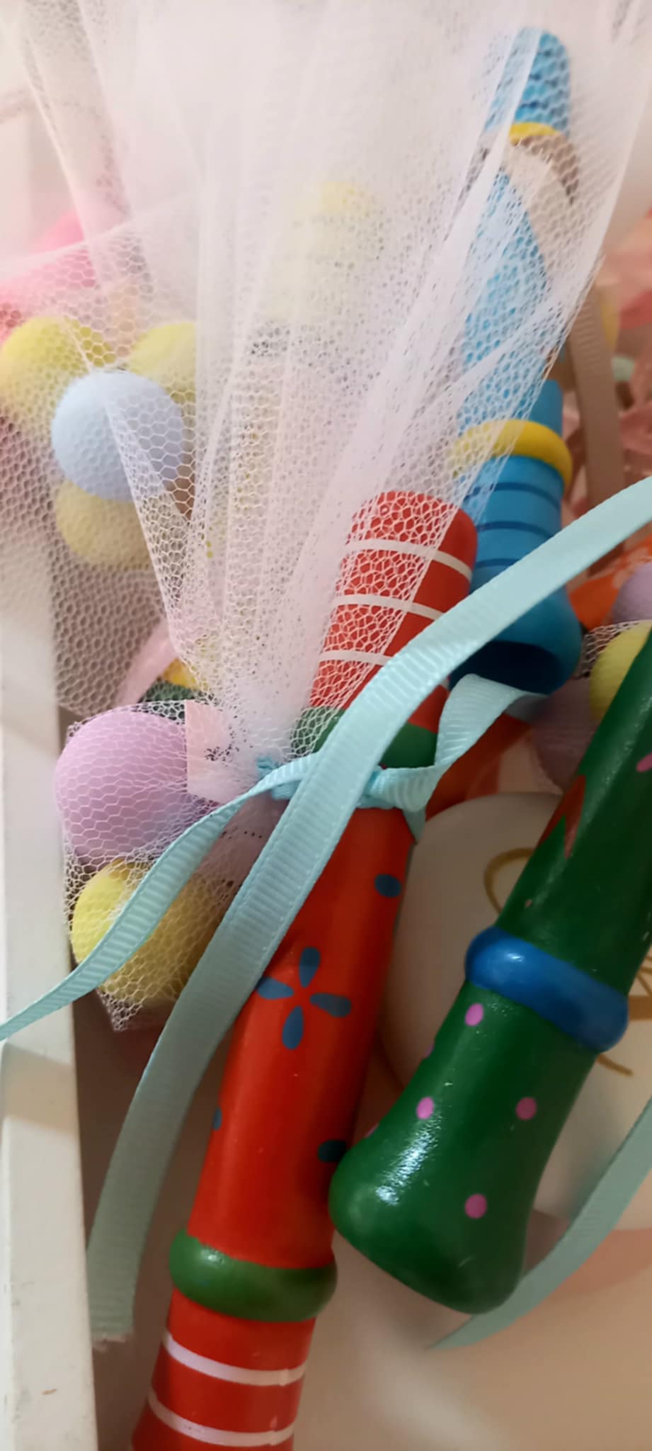Παιδική μπομπονιέρα βάπτισης ξύλινη φλογέρα