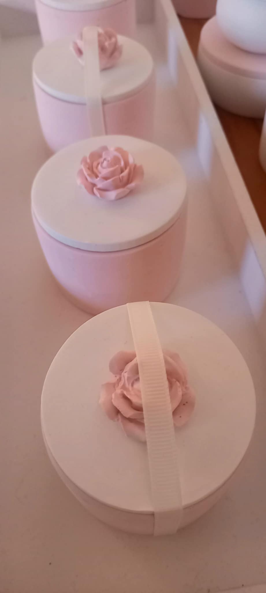 Μπομπονιέρα βάπτισης κεραμική μπιζουτιέρα