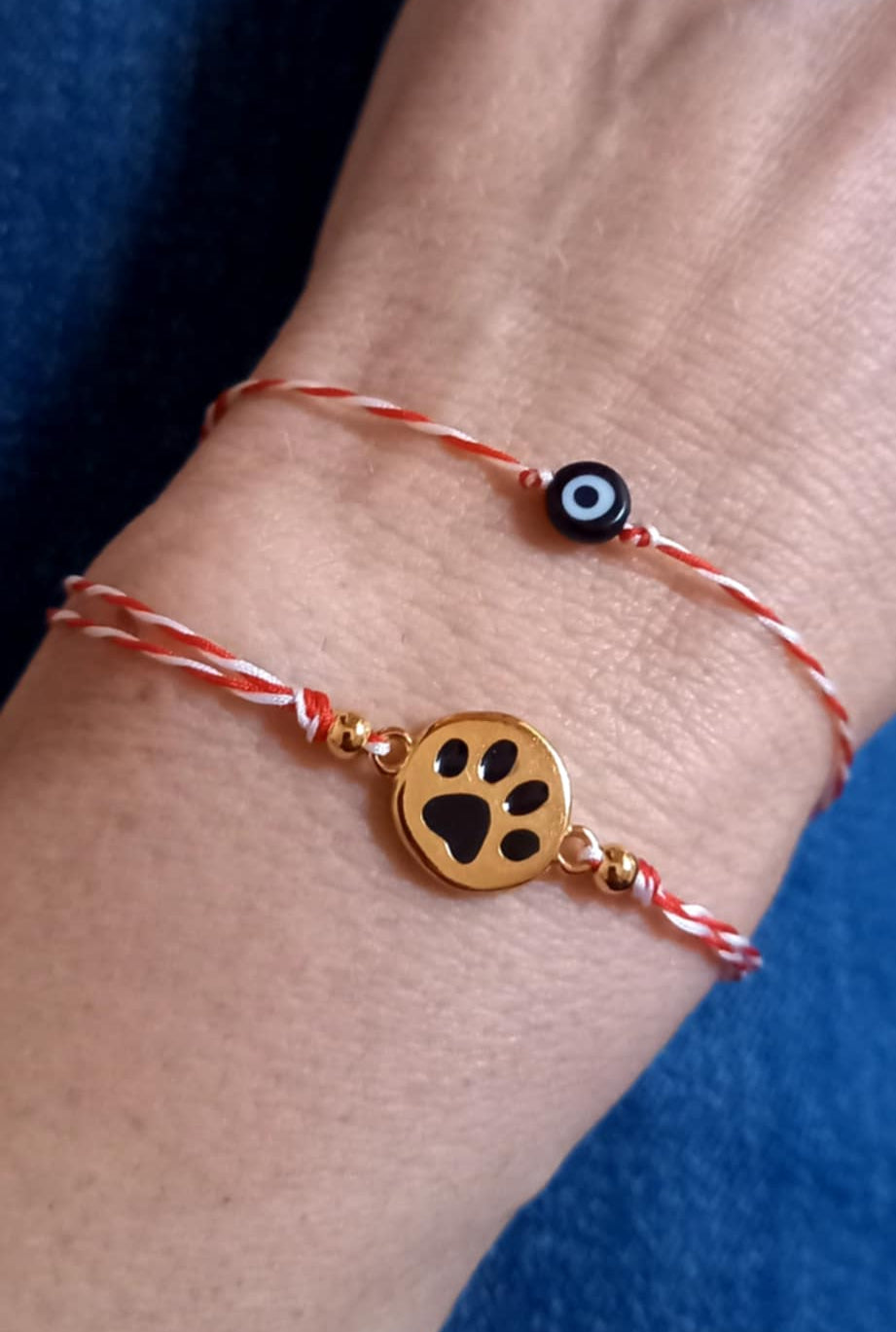 Βραχιόλι μαρτάκι με στοιχείο πατουσάκι ζώου