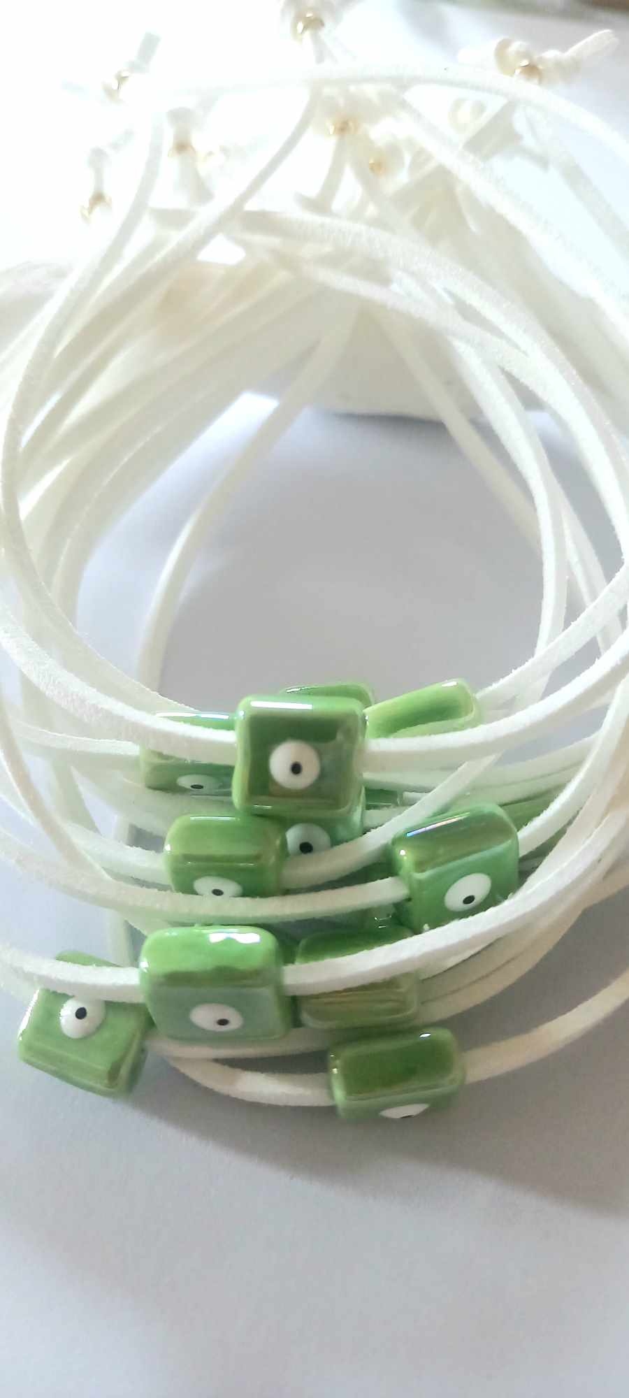 Χειροποίητο μαρτυρικό βραχιόλι με κεραμικό μάτι