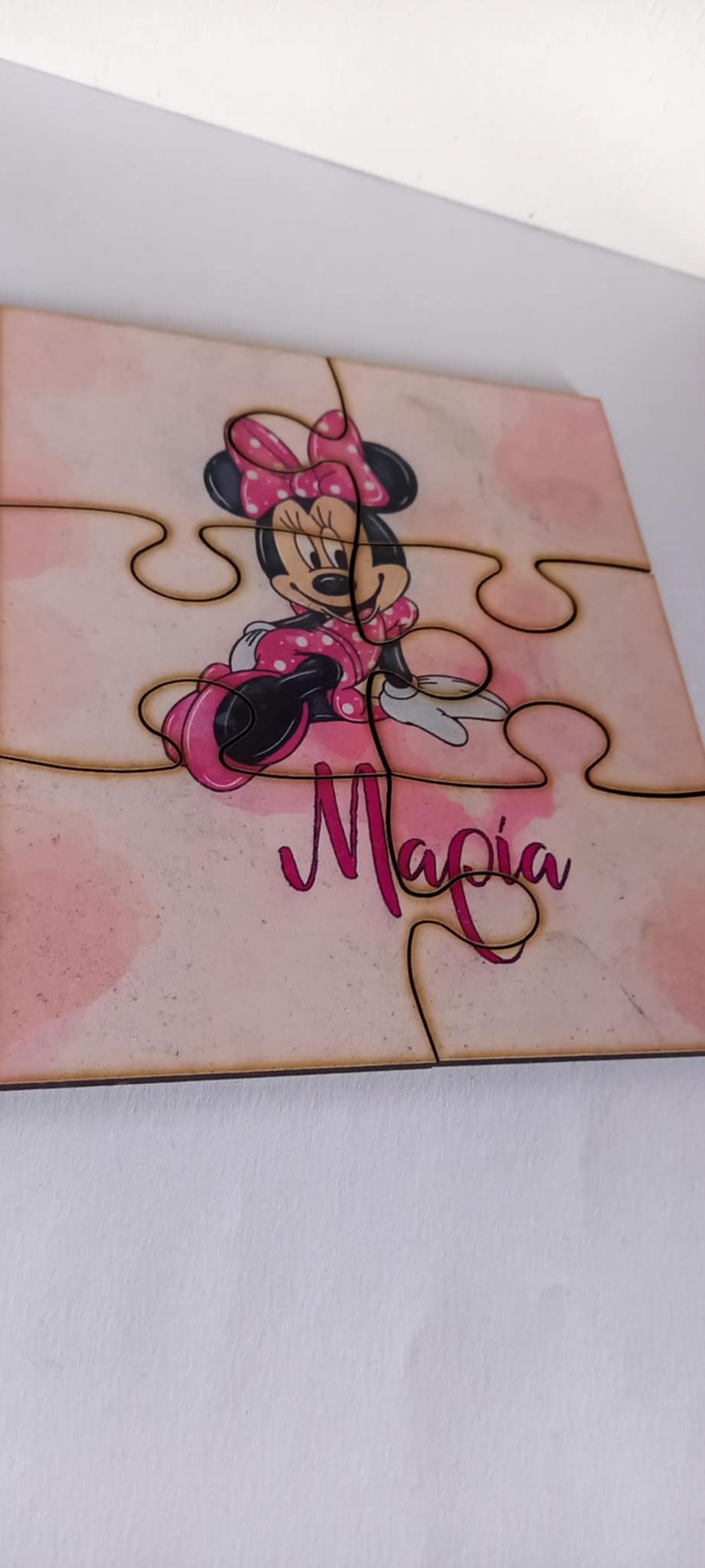 Παιδική μπομπονιέρα ξύλινο προσωποποιημένο παζλ