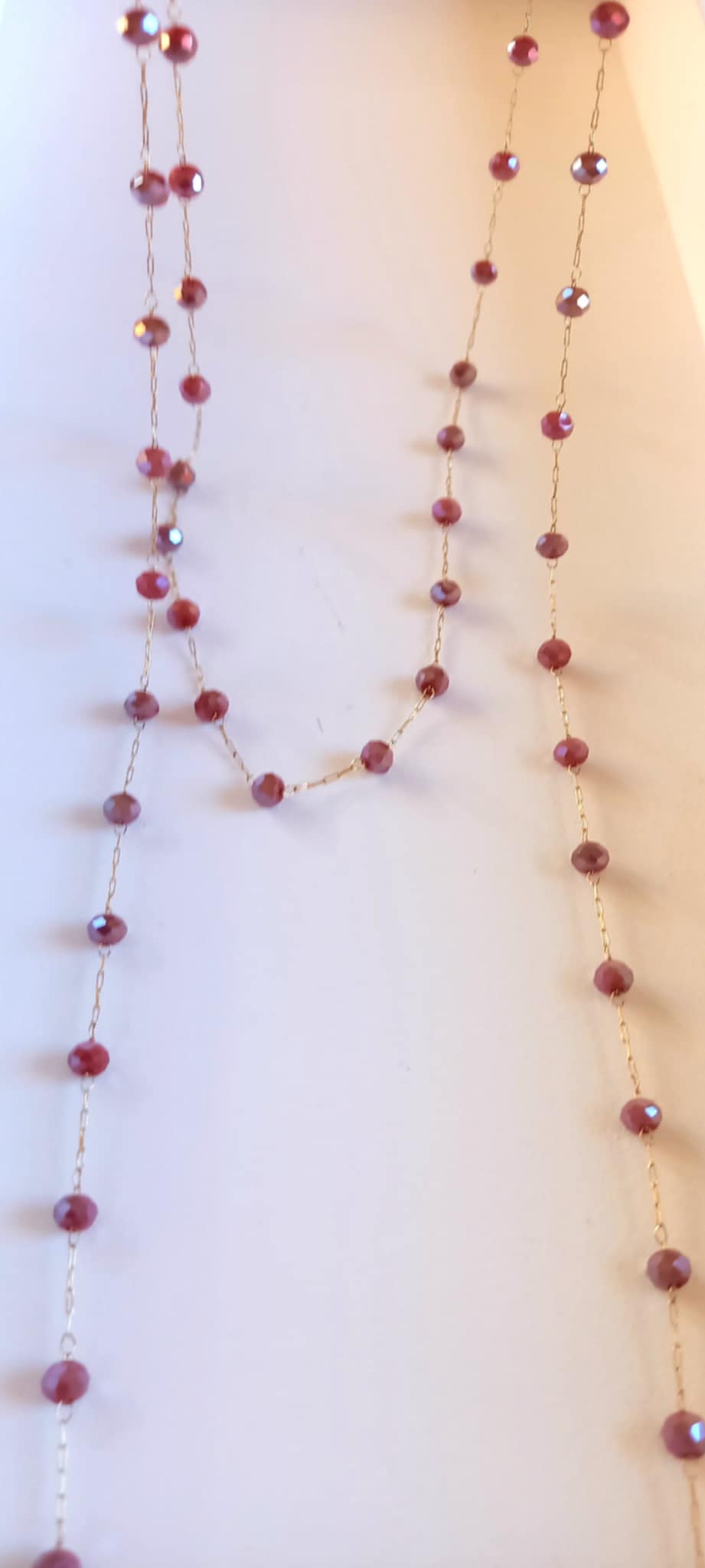 Κολιέ - ροζάριο με κρύσταλλα