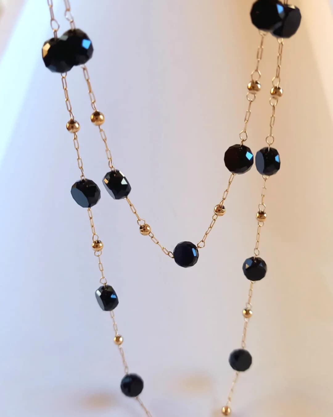 Κολιέ - ροζάριο με κρύσταλλα