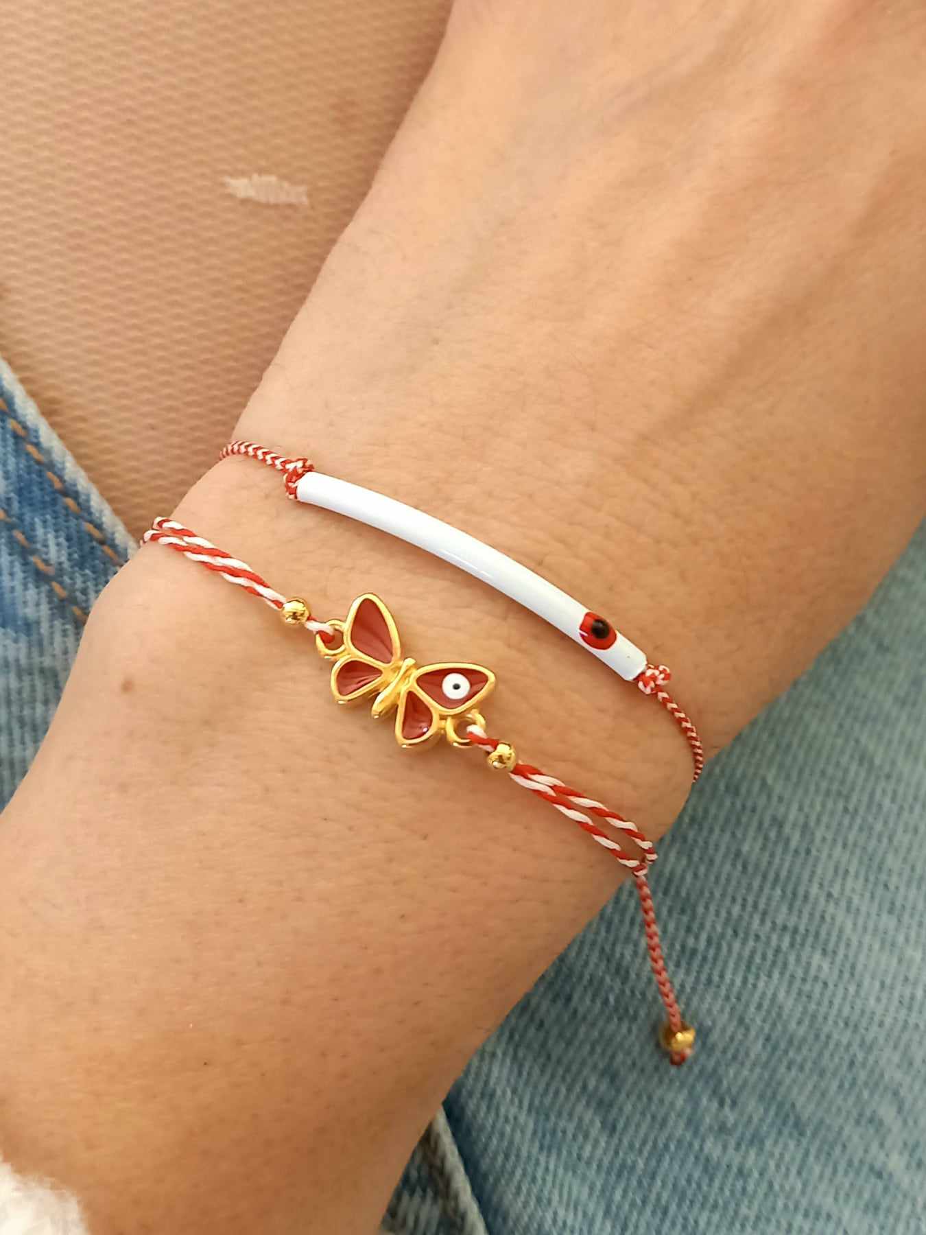 Βραχιόλι μαρτάκι με στοιχείο πεταλούδα