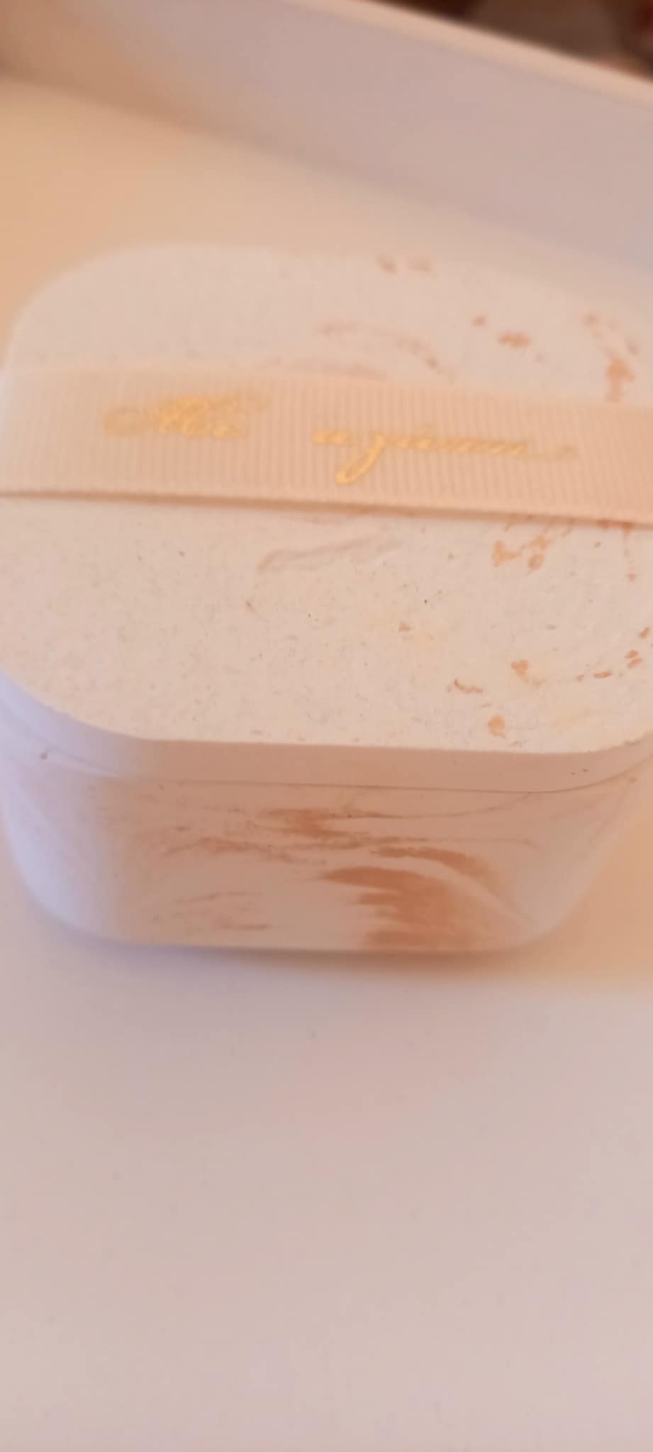 Μπομπονιέρα γάμου - βάπτισης κεραμική μπιζουτιέρα με κορδέλα