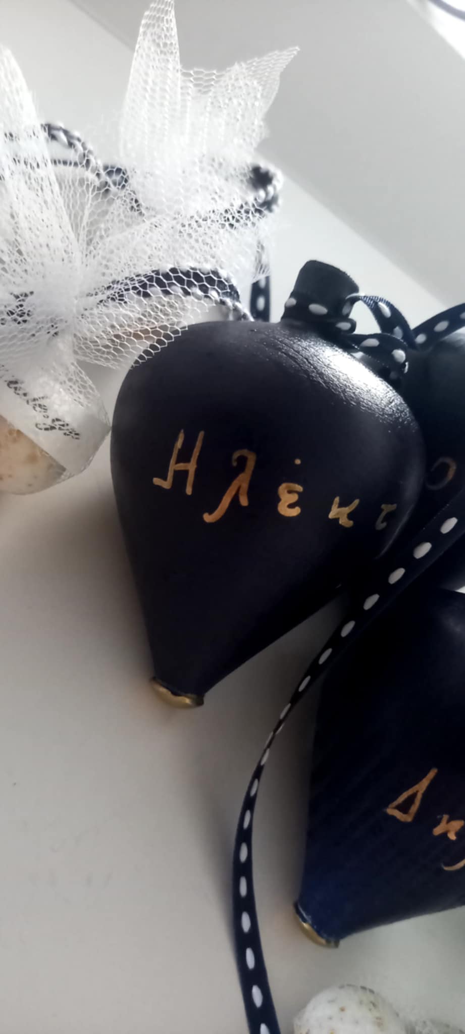 Παιδική μπομπονιέρα βάπτισης ξύλινη σβούρα με όνομα