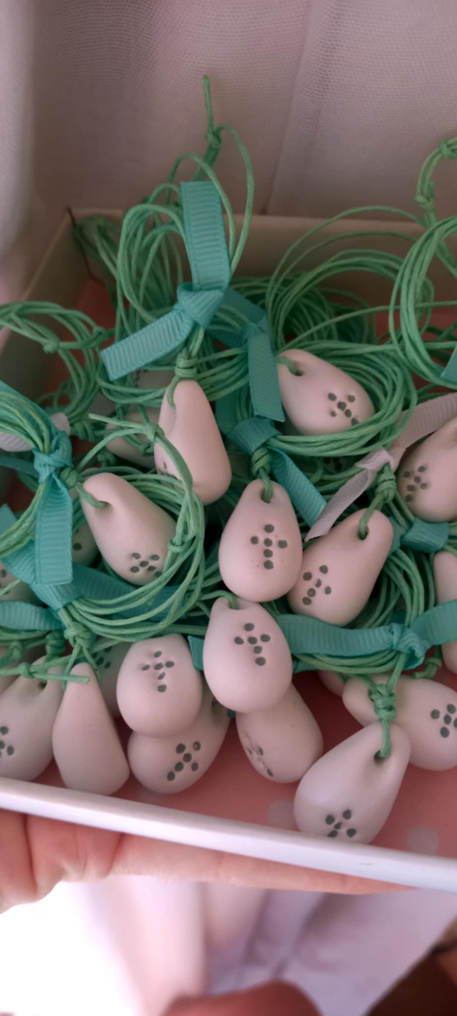 Μαρτυρικό βάπτισης με υφή πορσελάνης