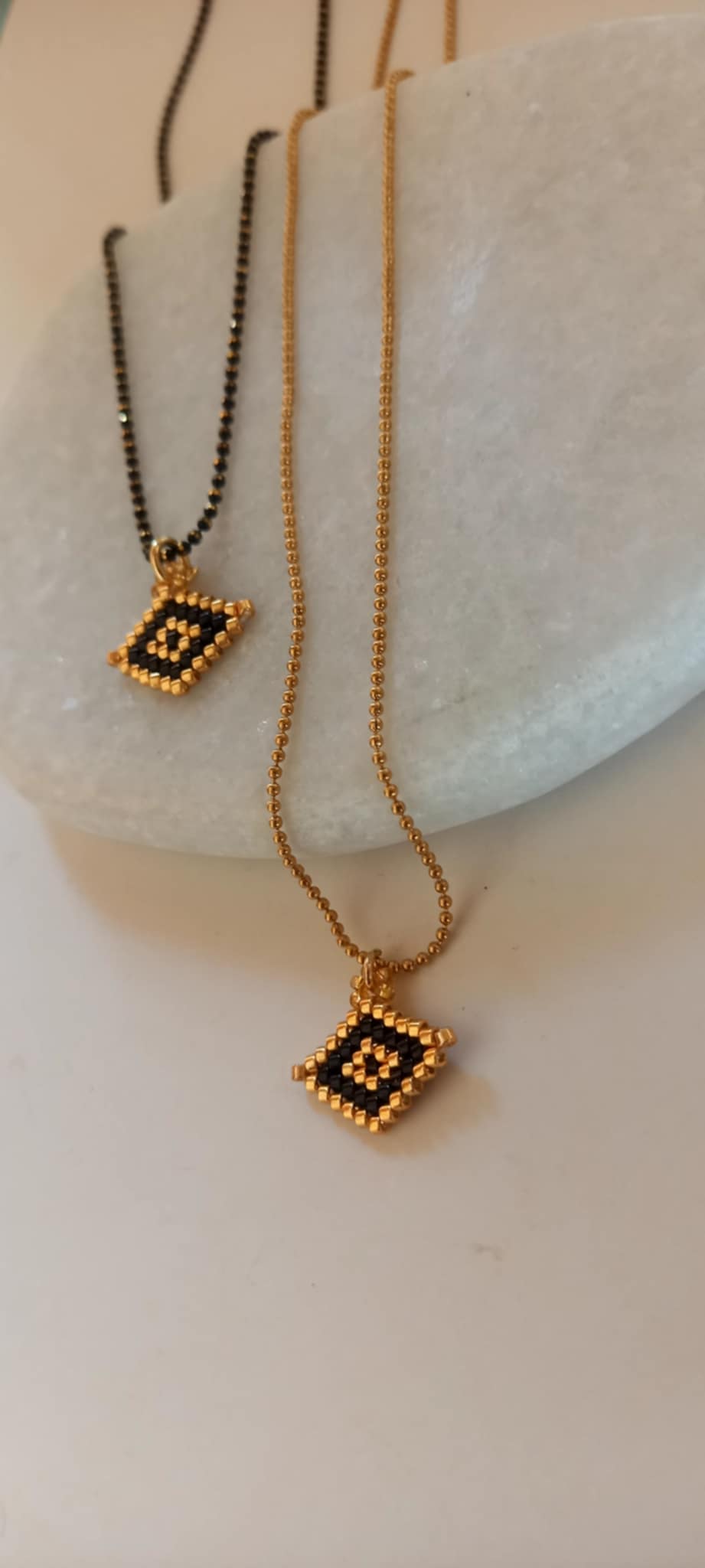 Κολιέ με αλυσίδα και μάτι miyuki