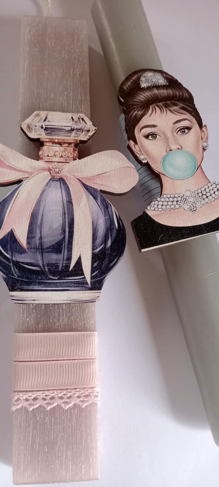 Χειροποίητη λαμπάδα με την Οντρεϊ Χέμπορν