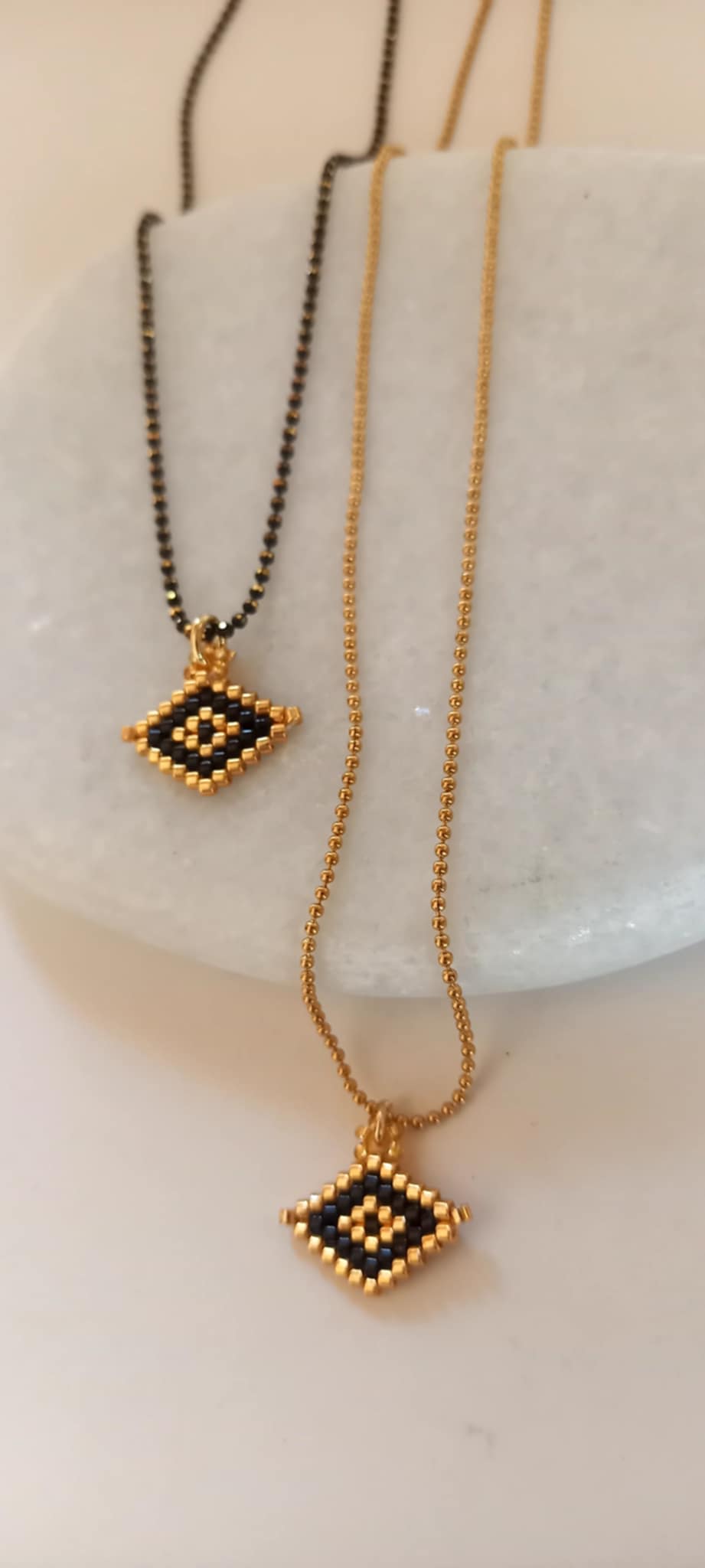 Κολιέ με αλυσίδα και μάτι miyuki