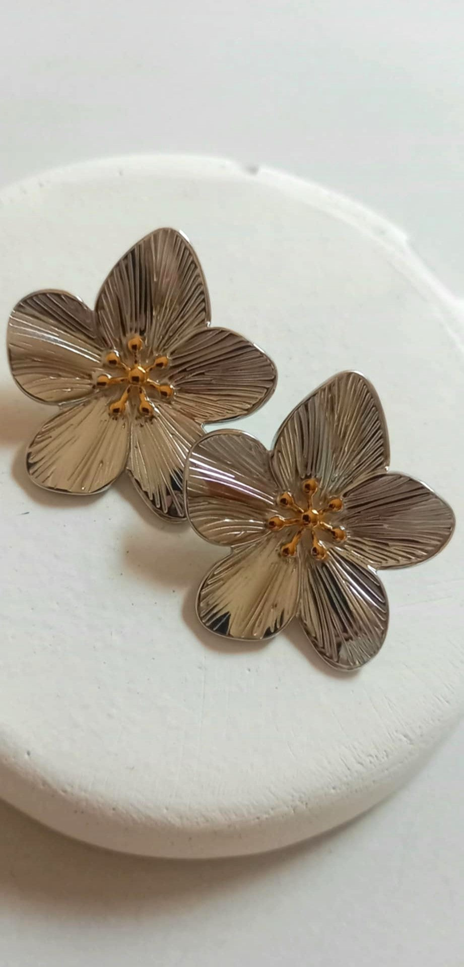 Σκουλαρίκια - λουλούδια από ατσάλι