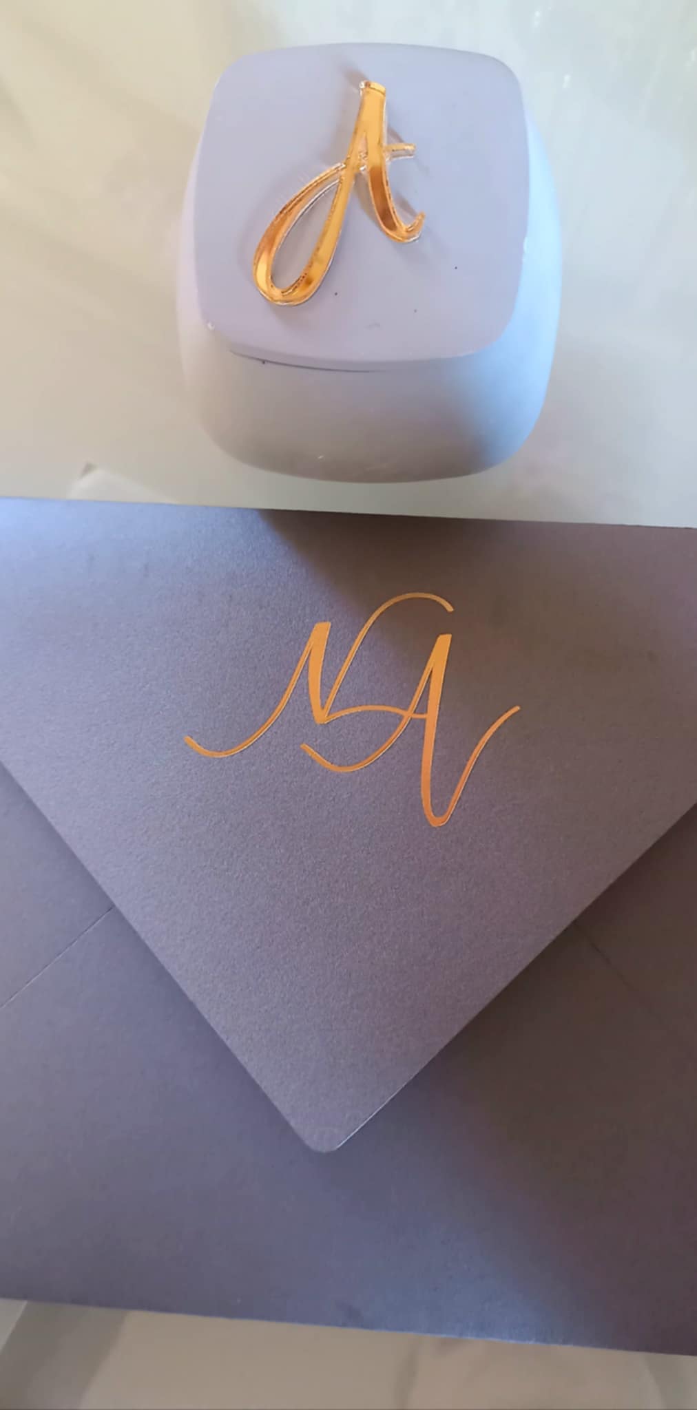 Προσκλητήριο γάμου με χρυσοτυπία