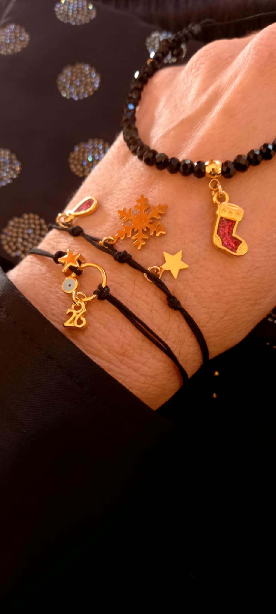 Βραχιόλι - γούρι 2026 με επιχρυσωμένα στοιχεία