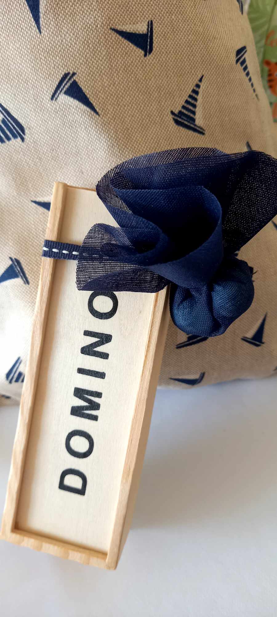 Παιδική μπομπονιέρα βάπτισης σακίδιο με θέμα καραβάκια