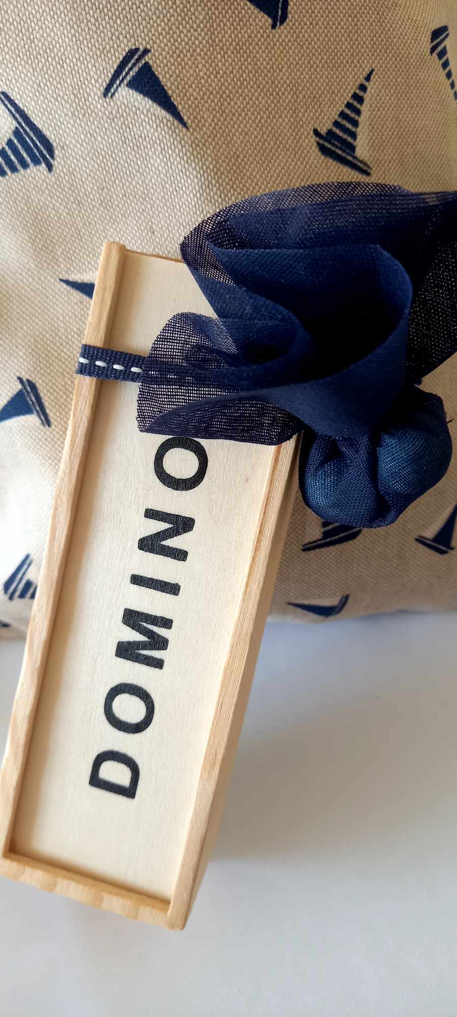 Παιδική μπομπονιέρα βάπτισης σακίδιο με θέμα καραβάκια