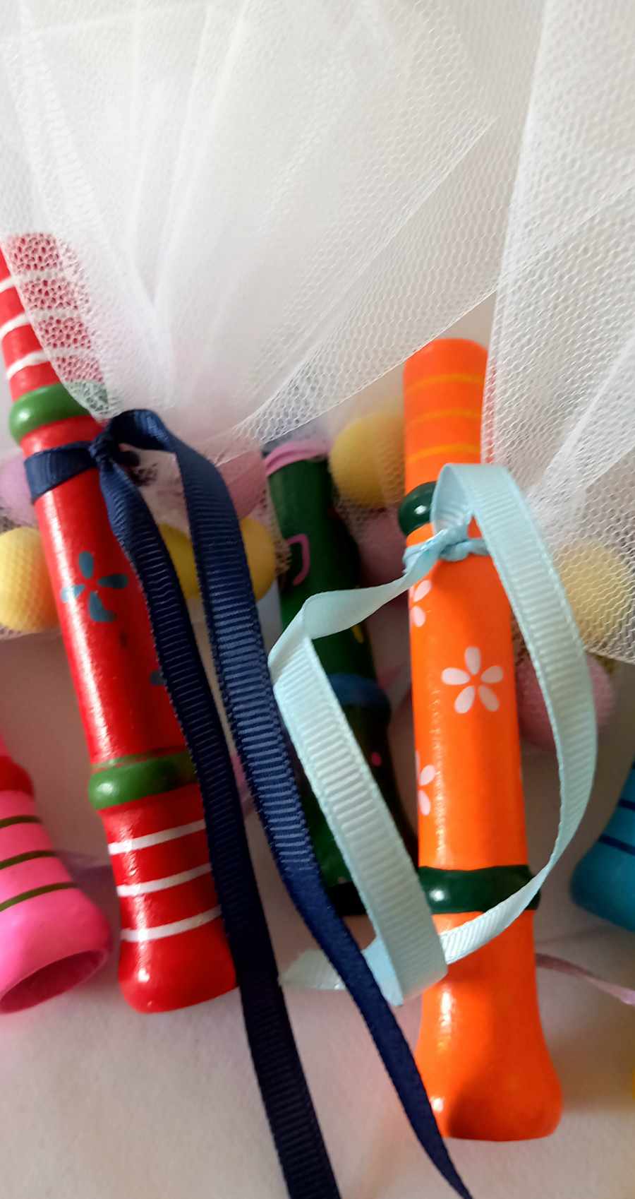 Παιδική μπομπονιέρα βάπτισης ξύλινη φλογέρα