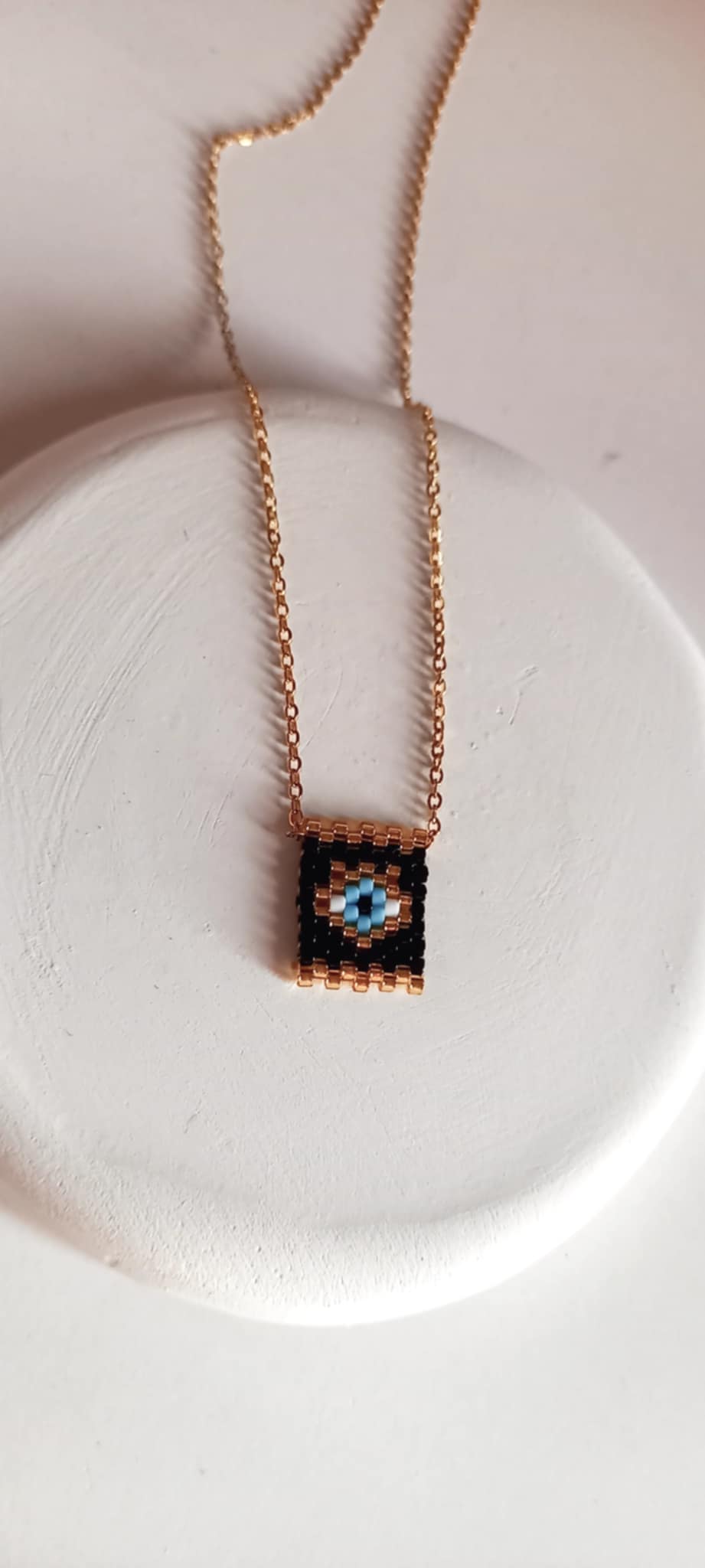 Κολιέ μάτι με χάντρες miyuki