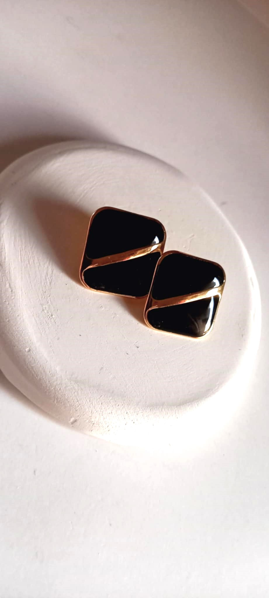 Σκουλαρίκια από ατσάλι με σμάλτο