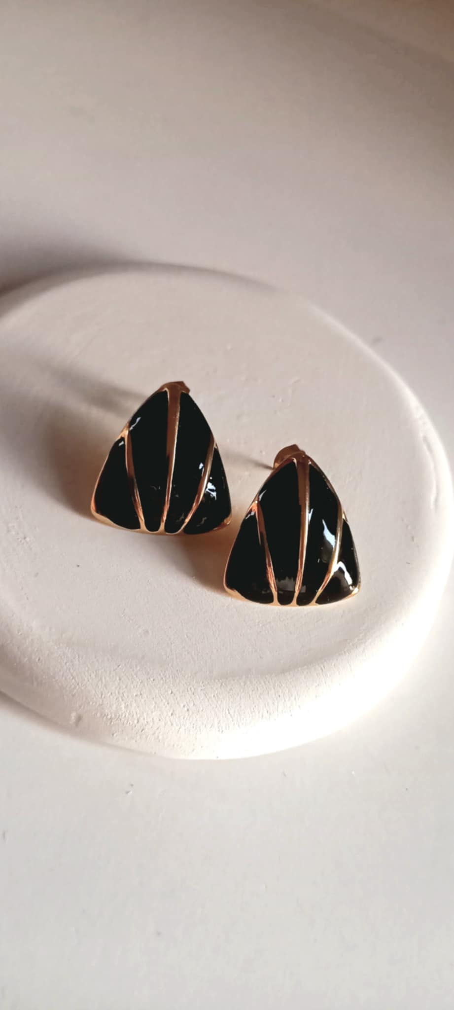 Σκουλαρίκια από ατσάλι με σμάλτο