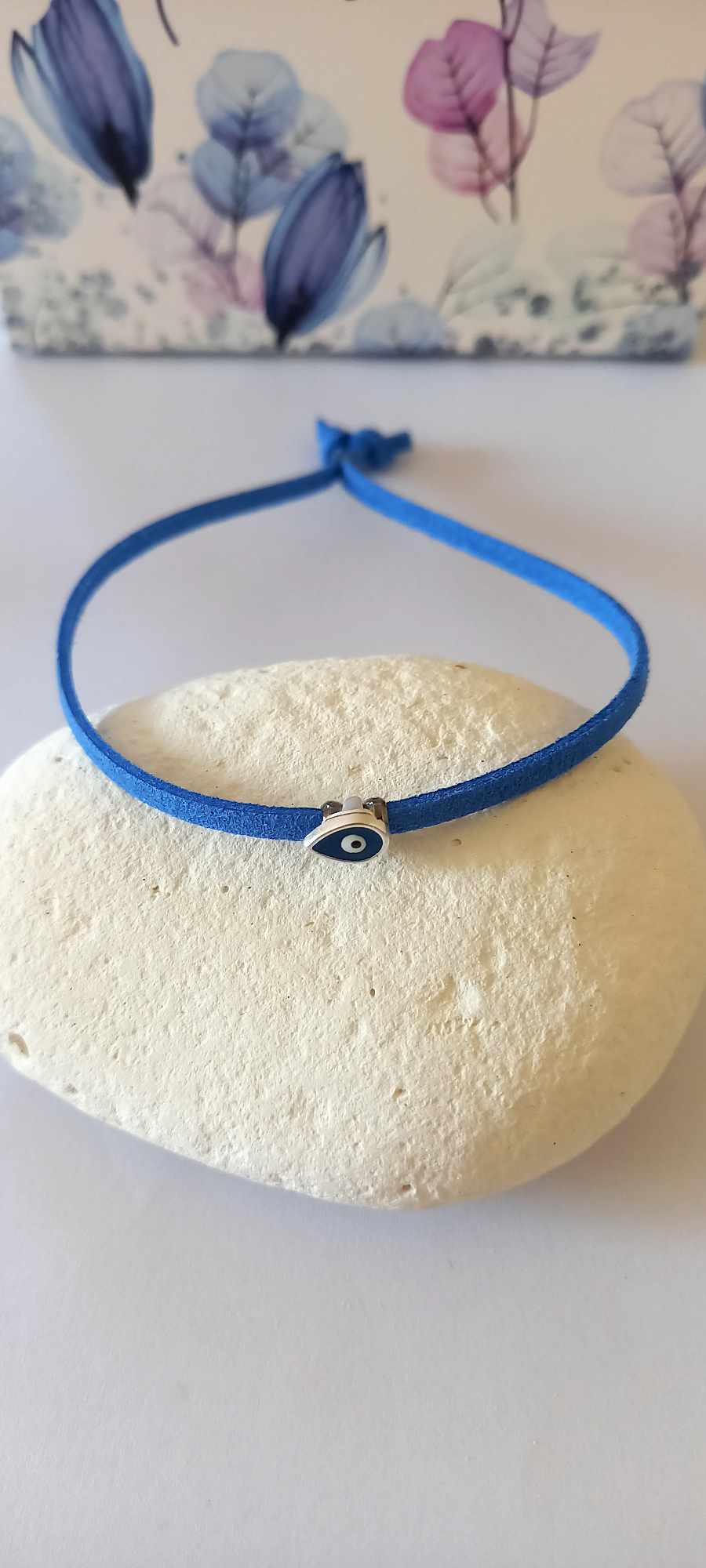 Μαρτυρικό βάπτισης βραχιόλι με καστόρι και μάτι