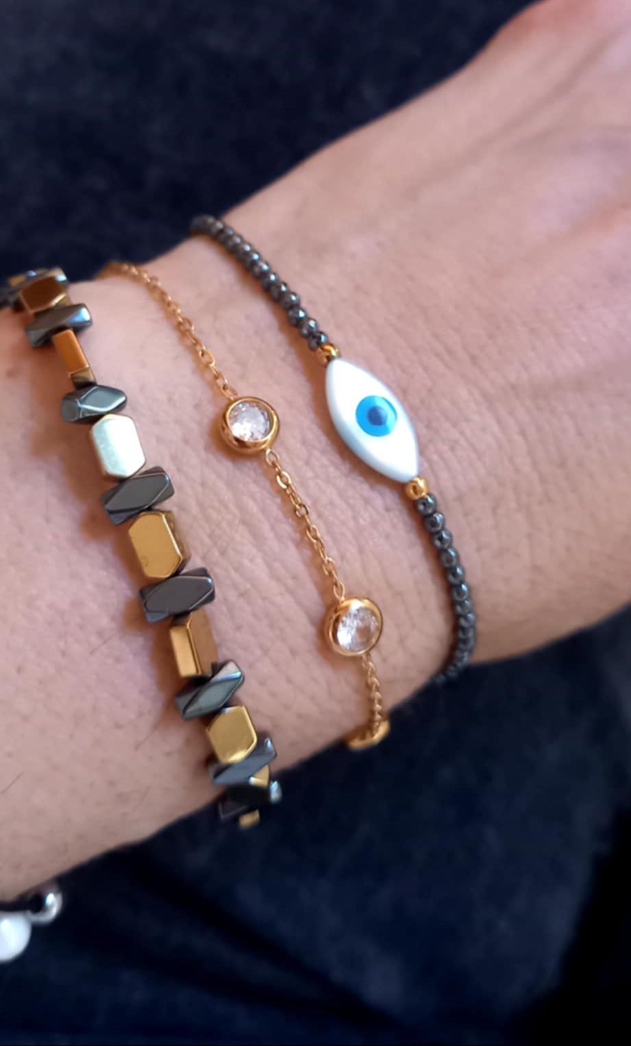 Βραχιόλι με αιματίτες σε δύο μεγέθη