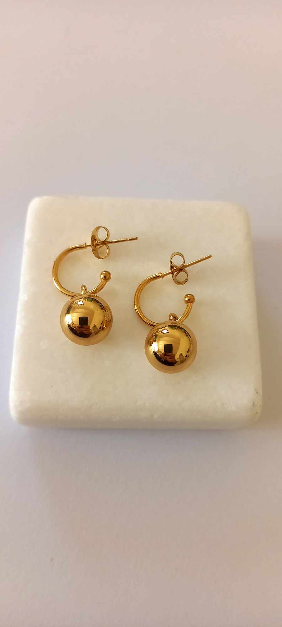 Κρικάκια από ατσάλι με στρογγυλό μοτίφ