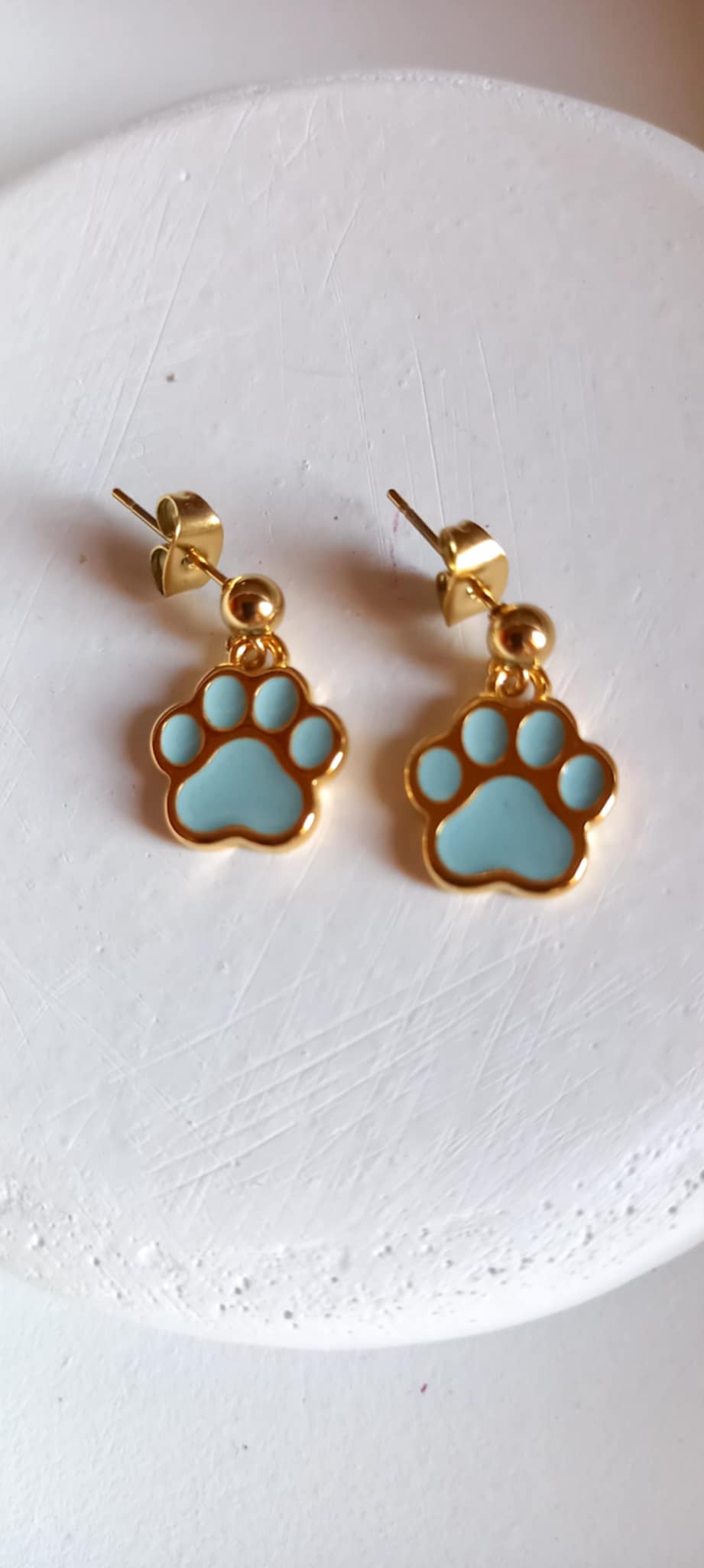 Ατσάλινα σκουλαρίκια με πατουσάκια