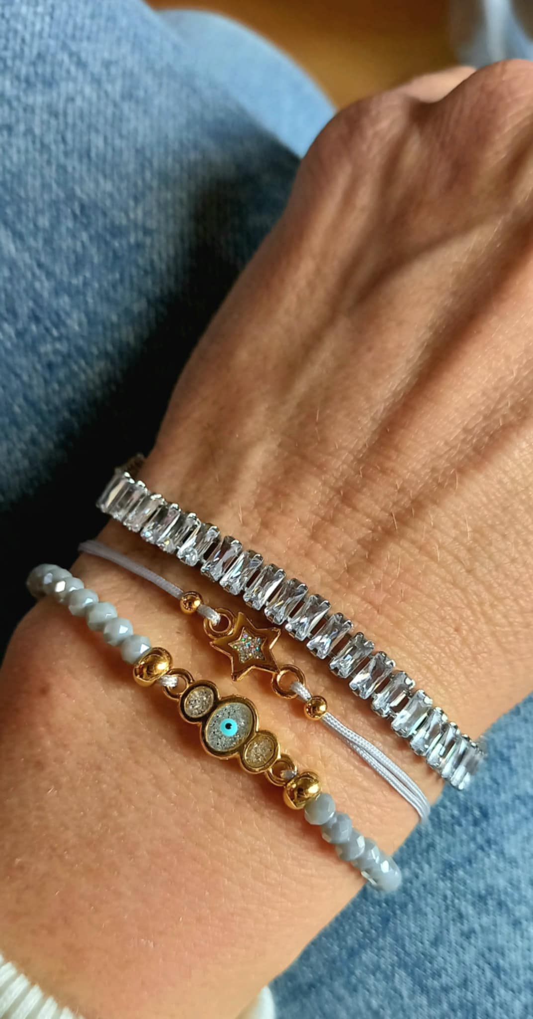 Ατσάλινο βραχιόλι με μπαγκέτες