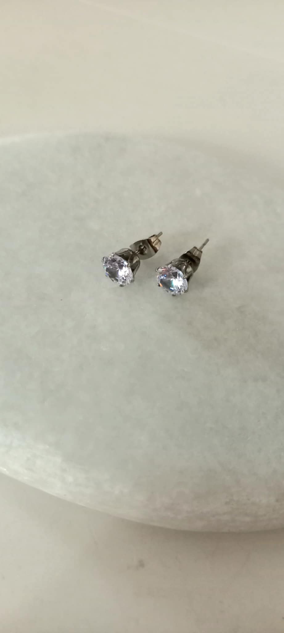 Σκουλαρίκια από ατσάλι με κρύσταλλα