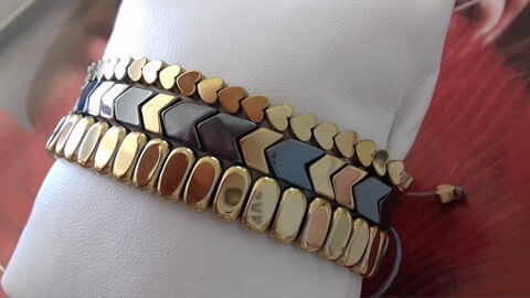 Βραχιόλι με χρυσούς αιματίτες