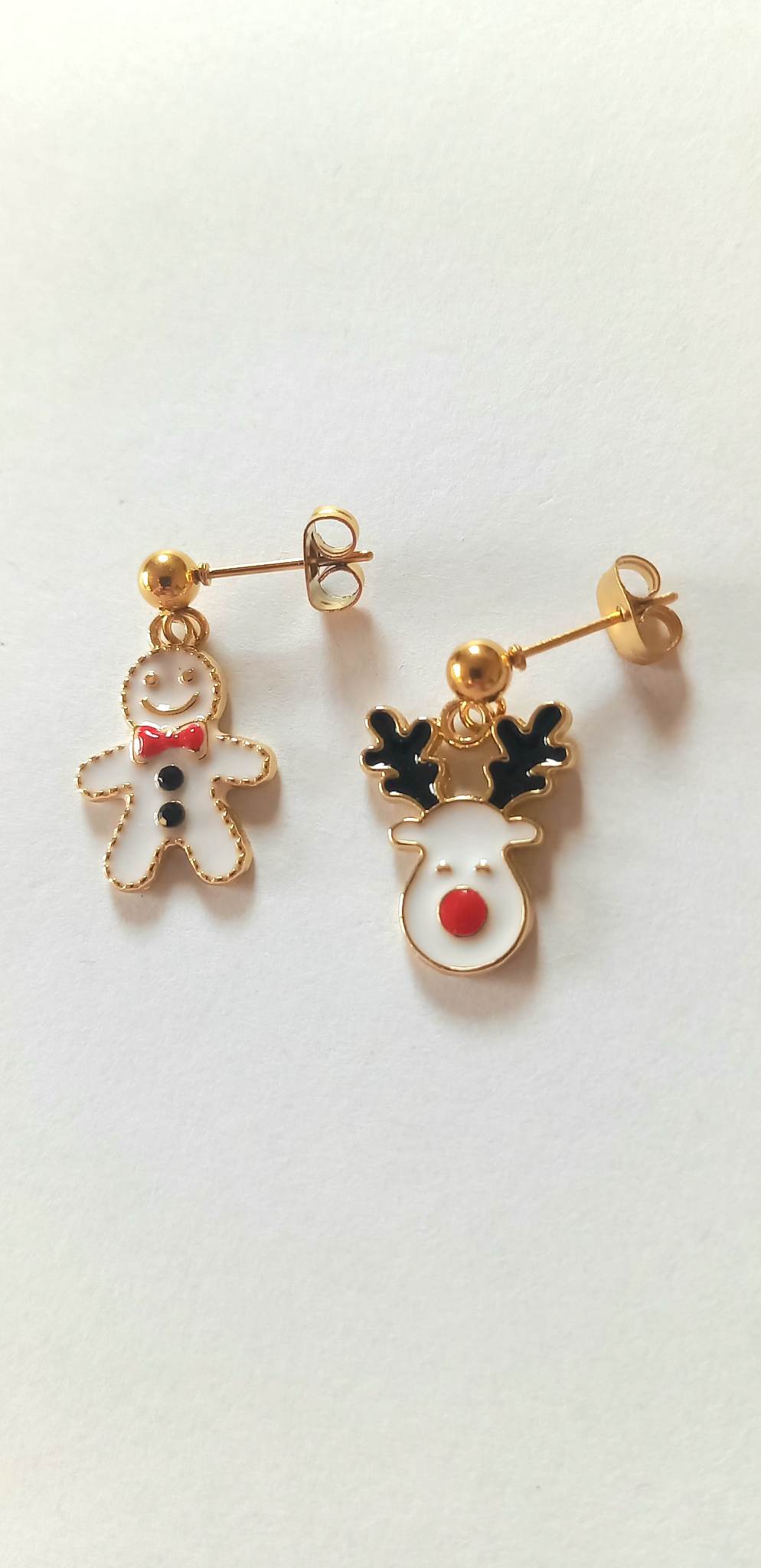 Παιδικά σκουλαρίκια από ατσάλι με χριστουγεννιάτικα μοτίφ