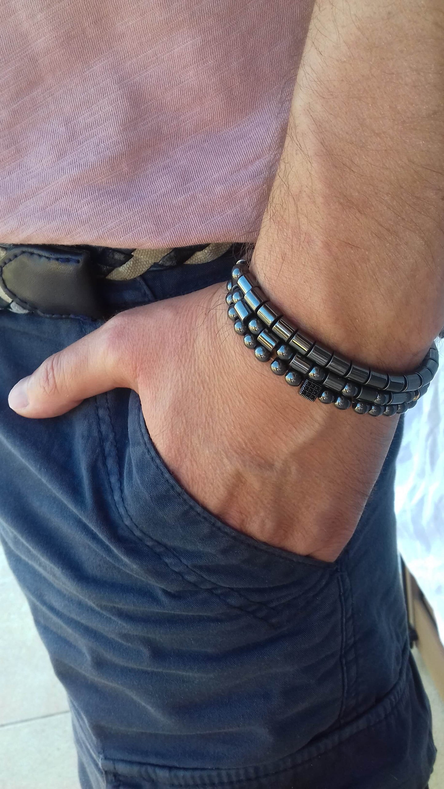 Αντρικό βραχιόλι με αιματίτη