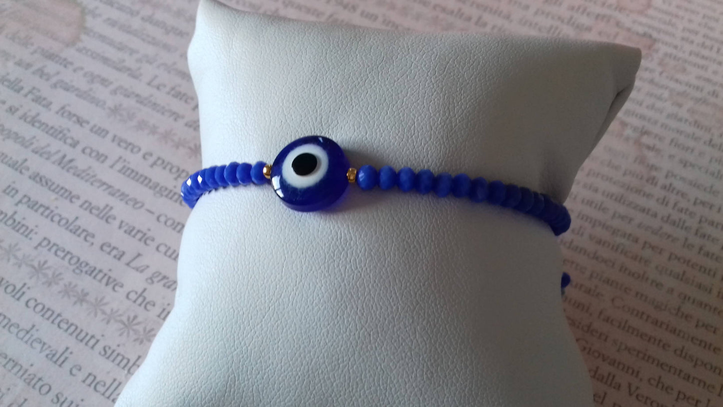 Βραχιολάκι με κρυσταλλάκια και μάτι