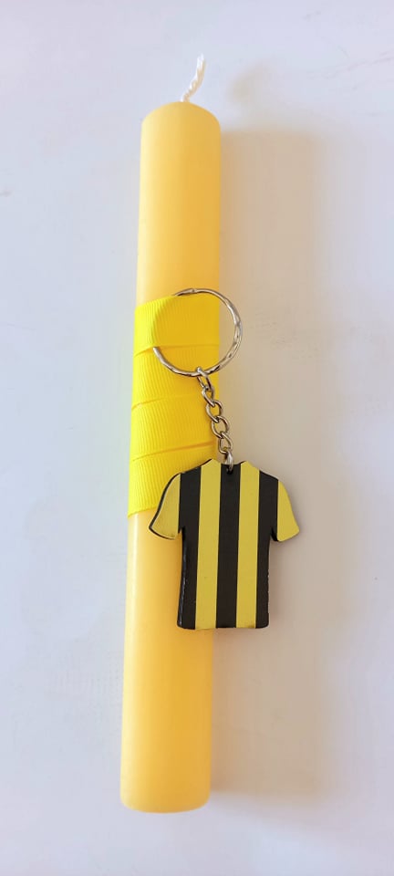 Λαμπάδα με μπρελόκ φανέλα ΑΕΚ