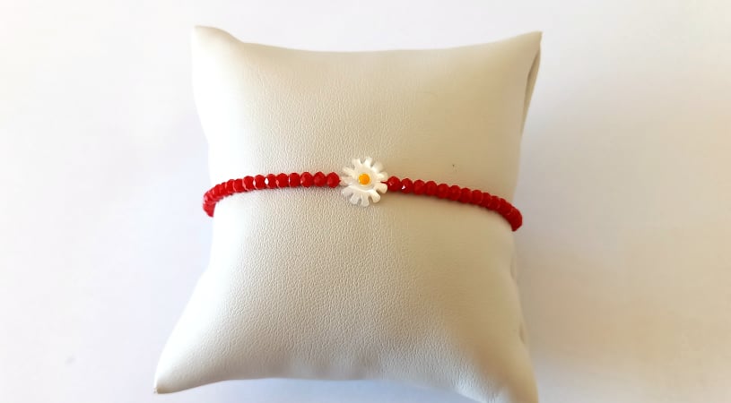 Μαρτάκι με κρύσταλλα και μαργαρίτα από φίλντισι