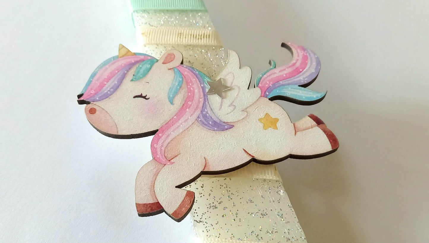 Χειροποίητη αρωματική λαμπάδα με glitter και baby μονόκερο