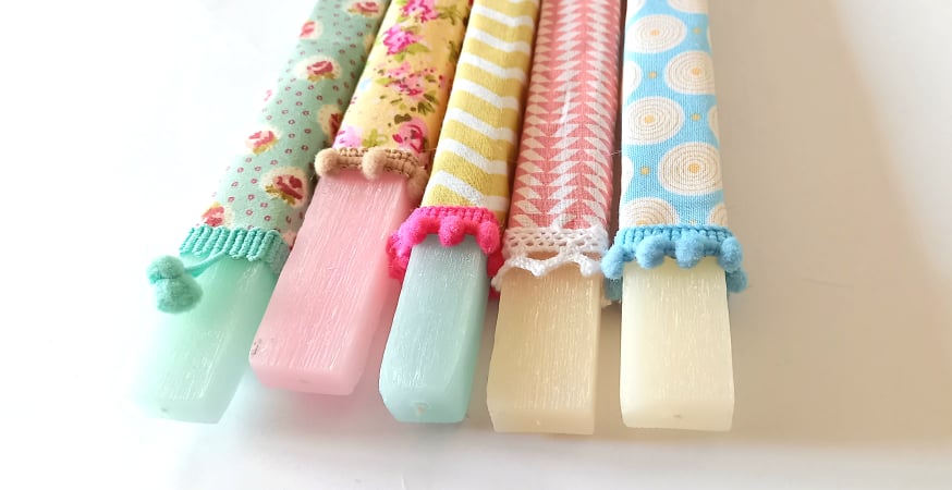 Χειροποίητη λαμπάδα με ύφασμα