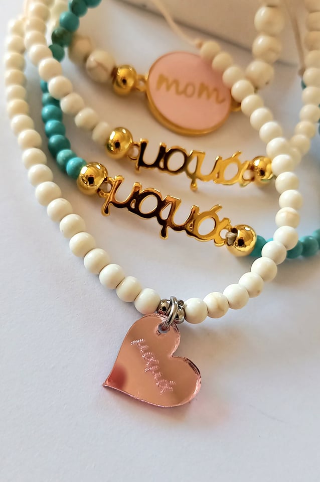 Βραχιόλι για τη μαμά με ημιπολύτιμες πέτρες