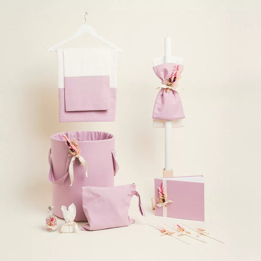 Σετ βάπτισης με αποξηραμένα λουλουδάκια