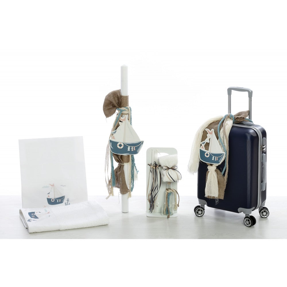 Σετ βάπτισης με θέμα το καραβάκι