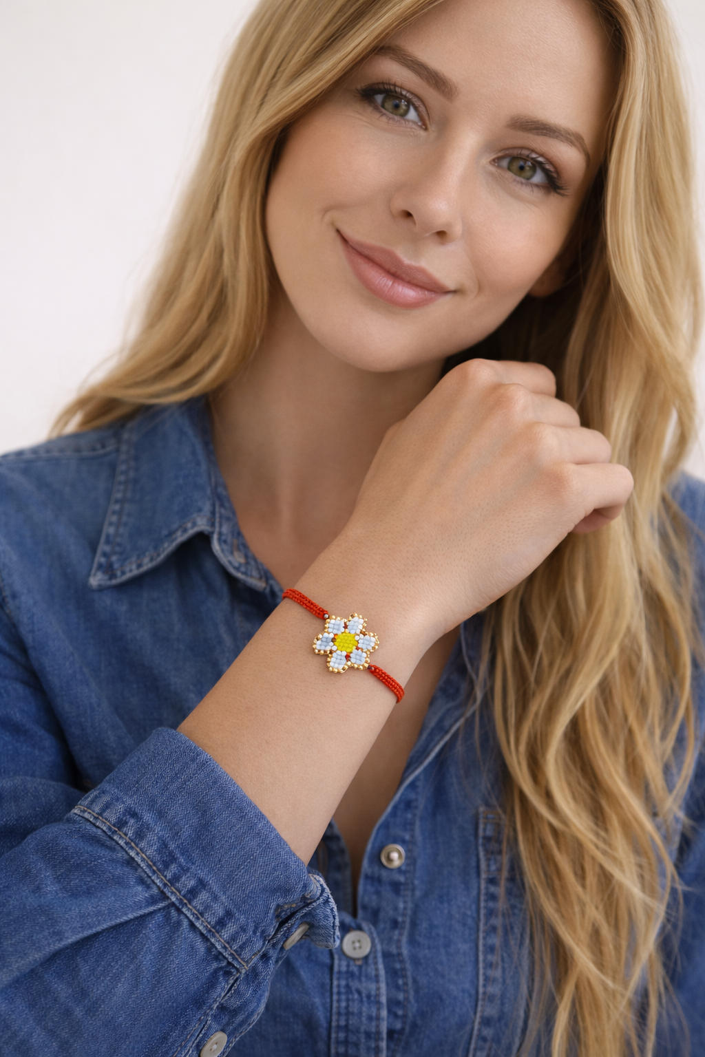 Βραχιόλι μαρτάκι με μαργαρίτα miyuki