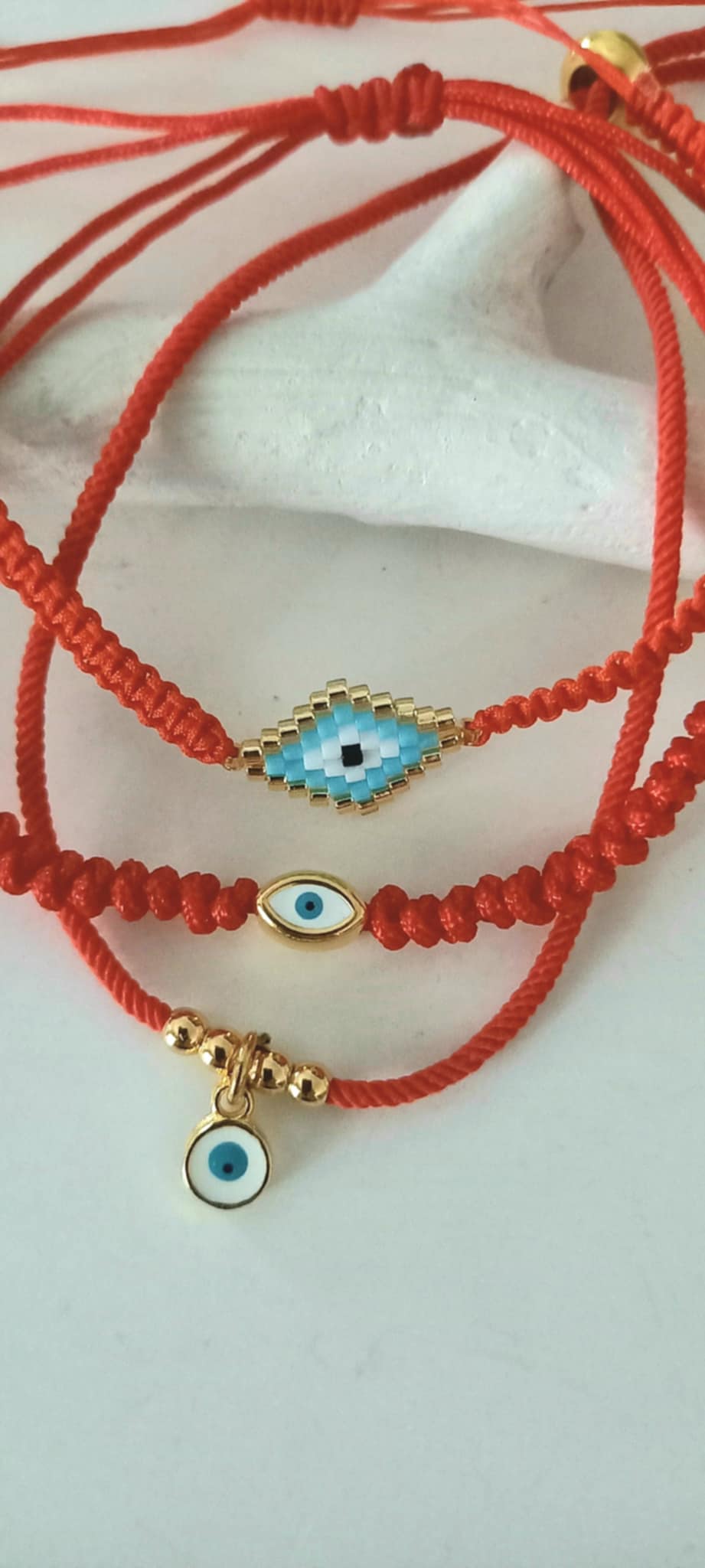 Βραχιόλι μαρτάκι με επιχρυσωμένο μάτι