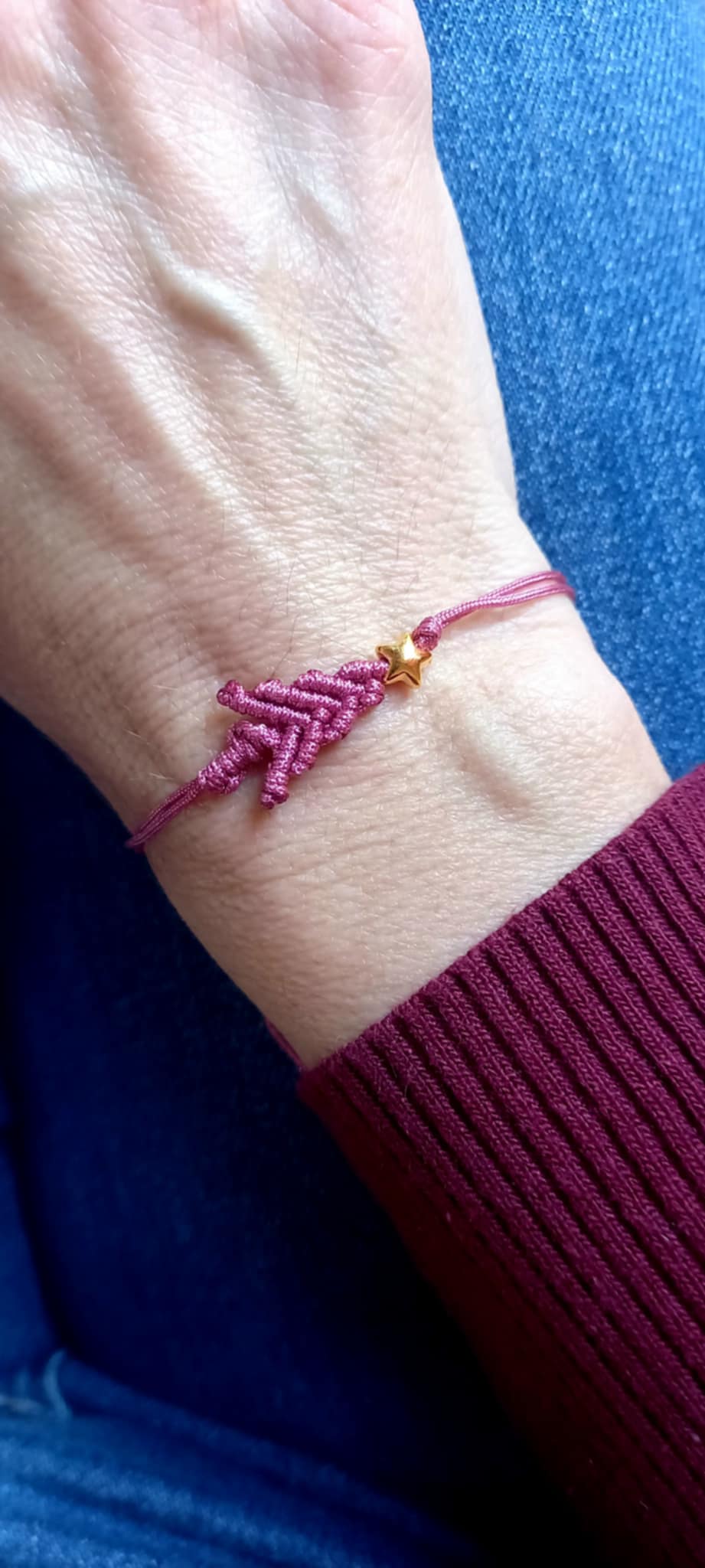 Βραχιόλι με μακραμέ δεντράκι