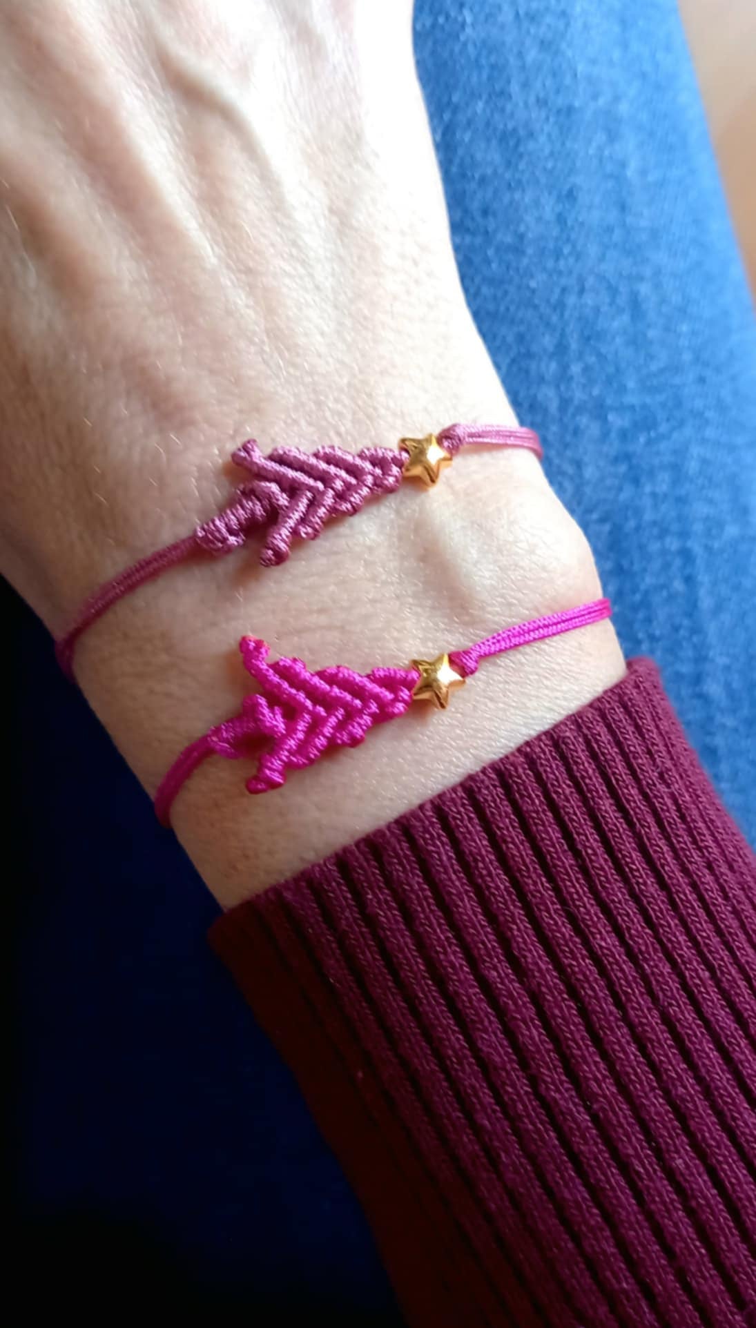 Βραχιόλι με μακραμέ δεντράκι