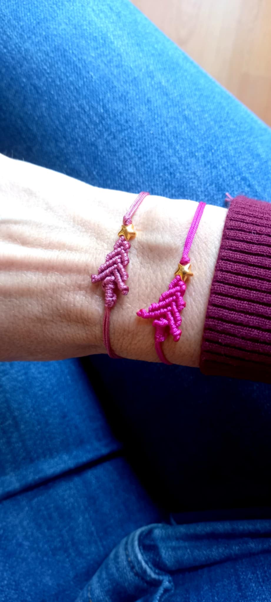 Βραχιόλι με μακραμέ δεντράκι