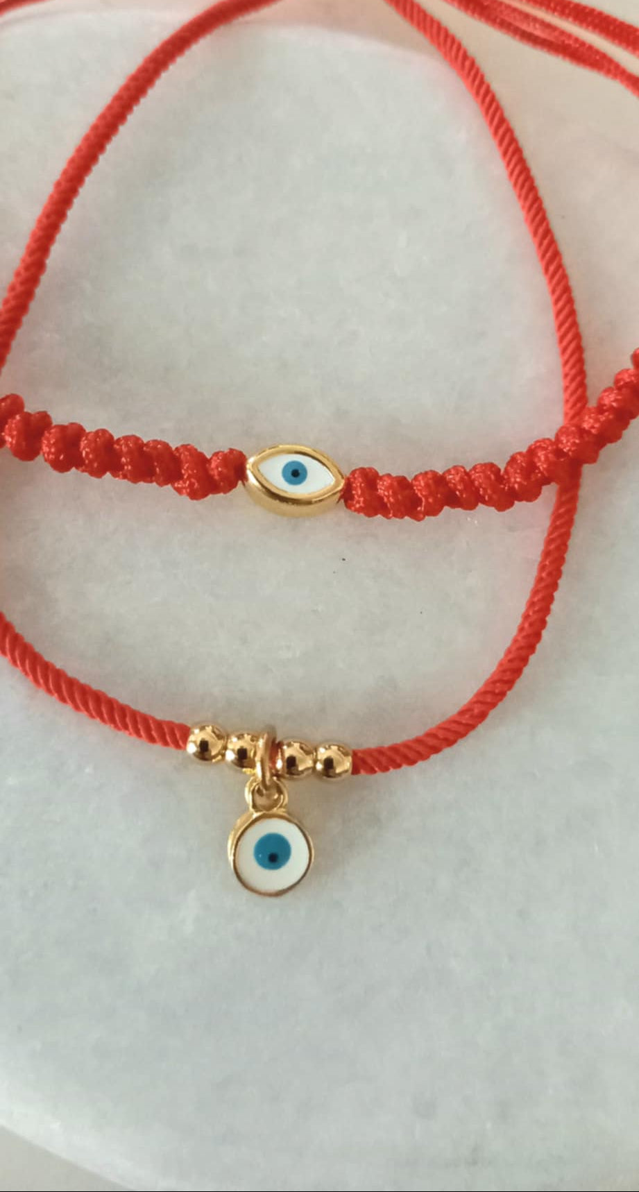 Βραχιόλι μαρτάκι με επιχρυσωμένο μάτι