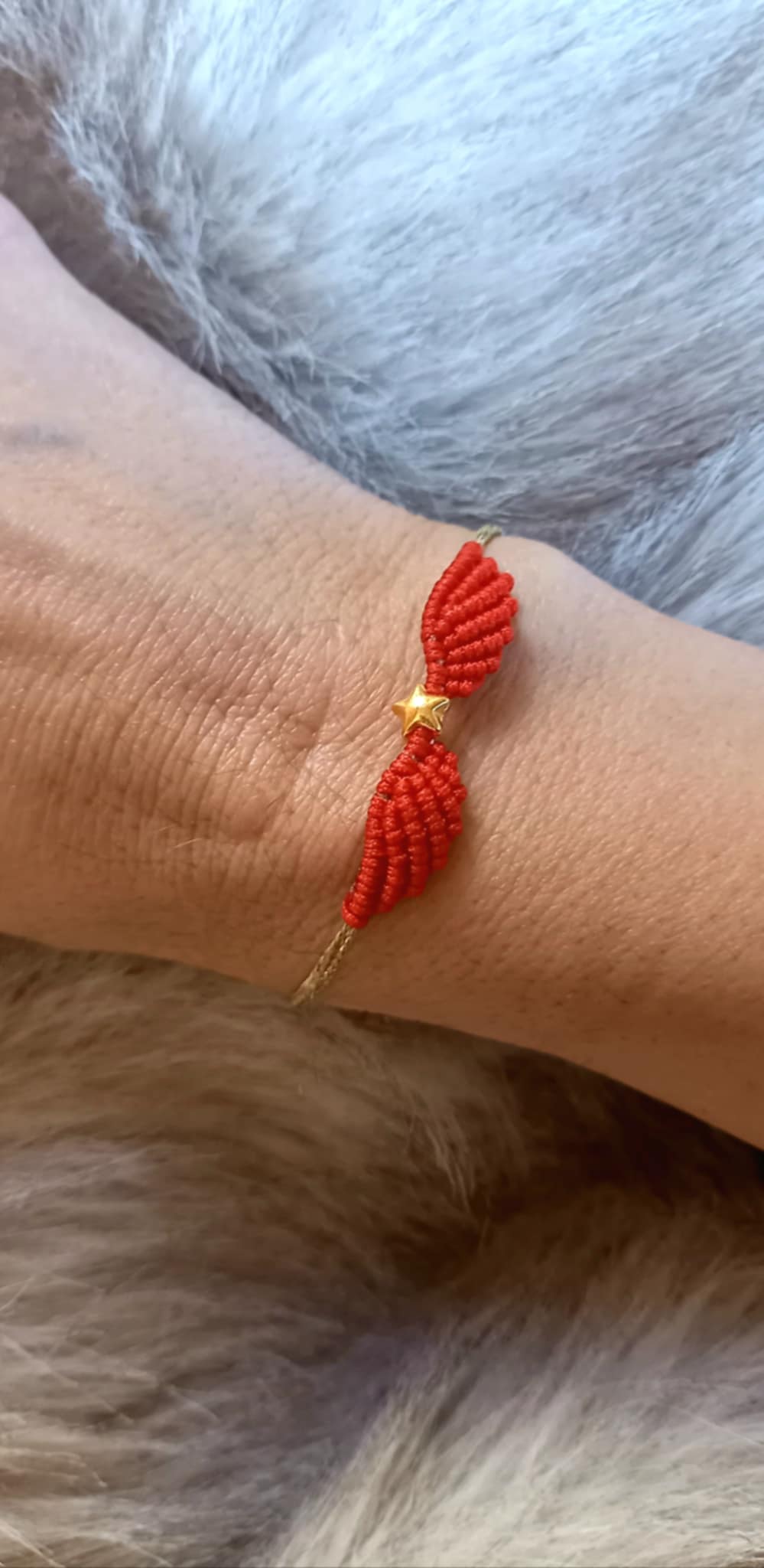 Βραχιόλι με φτερά αγγέλου και αστέρι